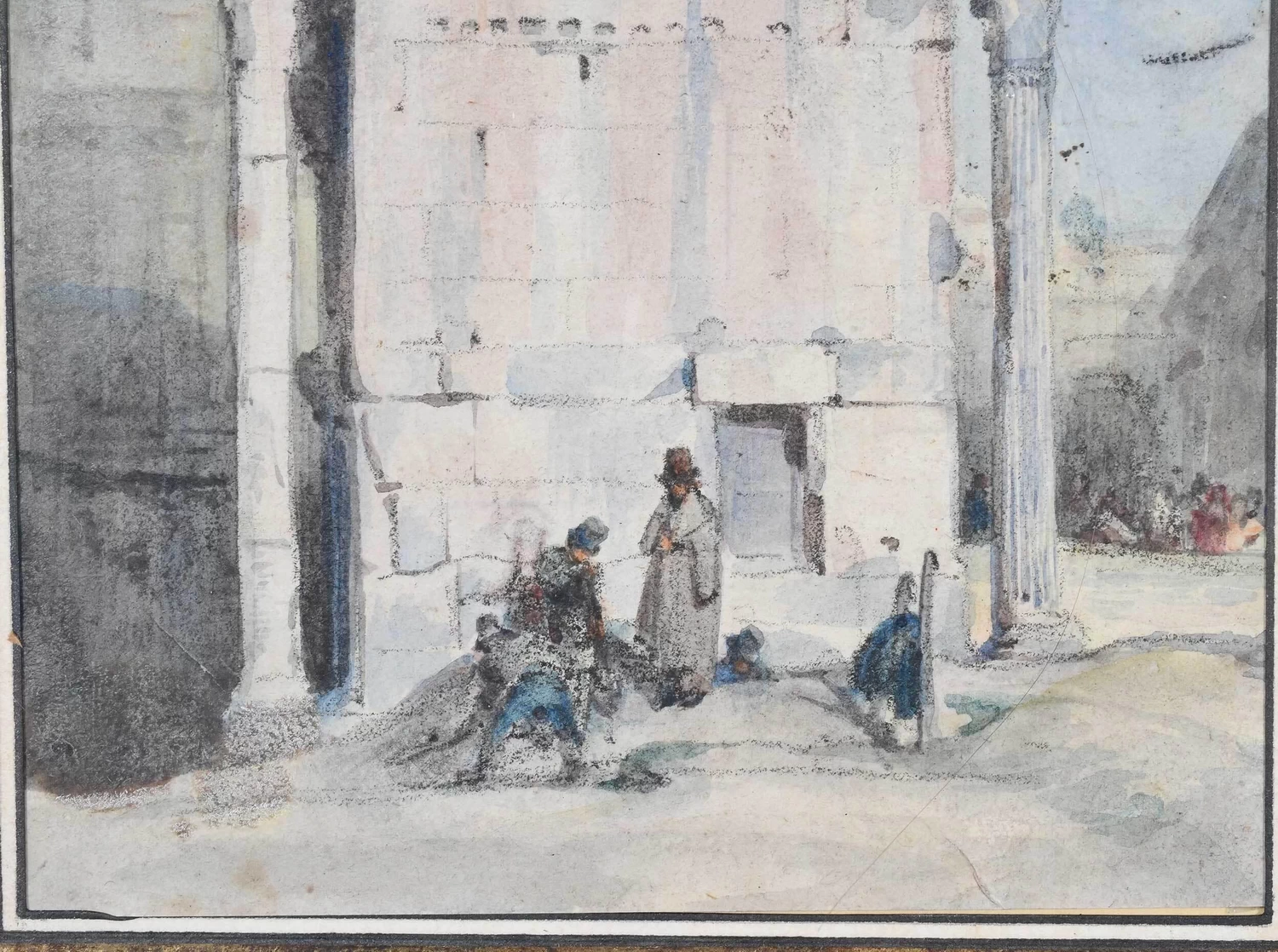  33-Michel Martin Drolling-Personaggi nel Foro Roma-dettaglio 